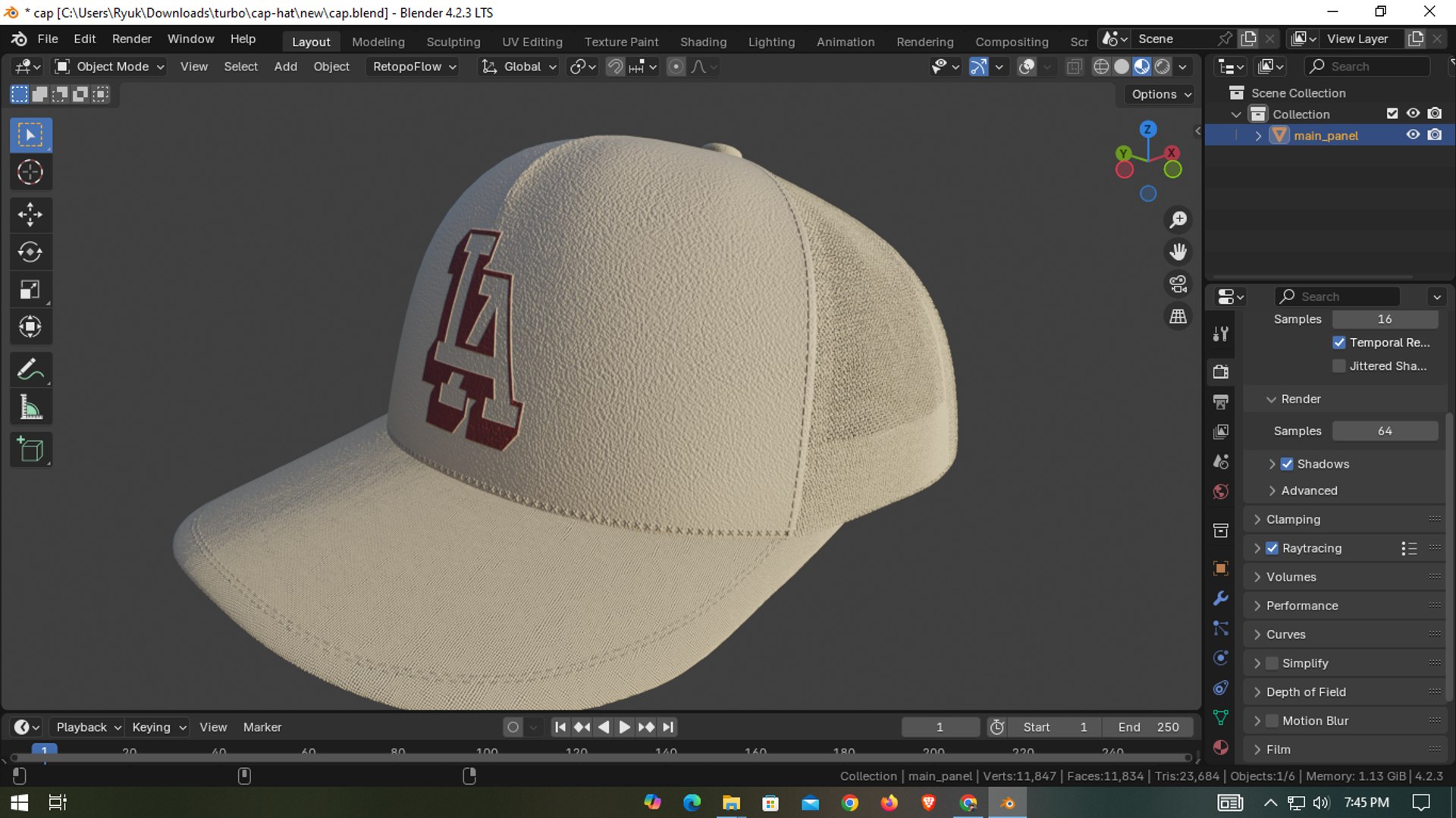 Cap Model - TurboSquid 2324535