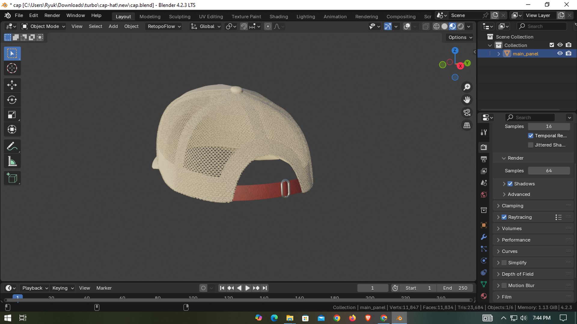 Cap Model - TurboSquid 2324535