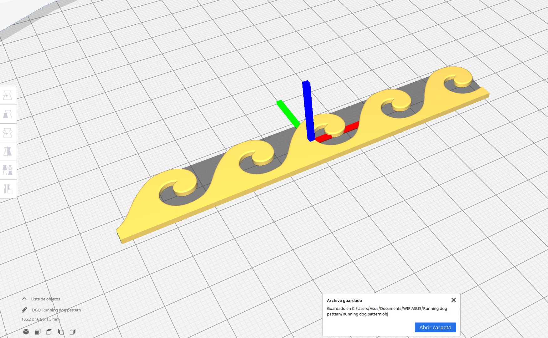 Running Dog Pattern With Greek Wave - Ultimate Modular 3D Printed ...