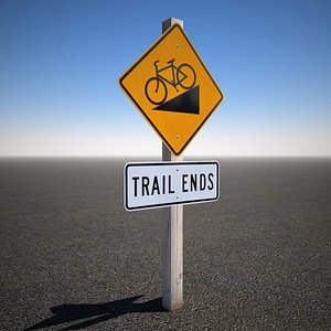 3d max end sign trail