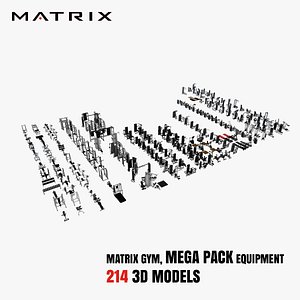 MATRIX Gym Equipment Pack - 214 3D Models FBX OBJ C4D
