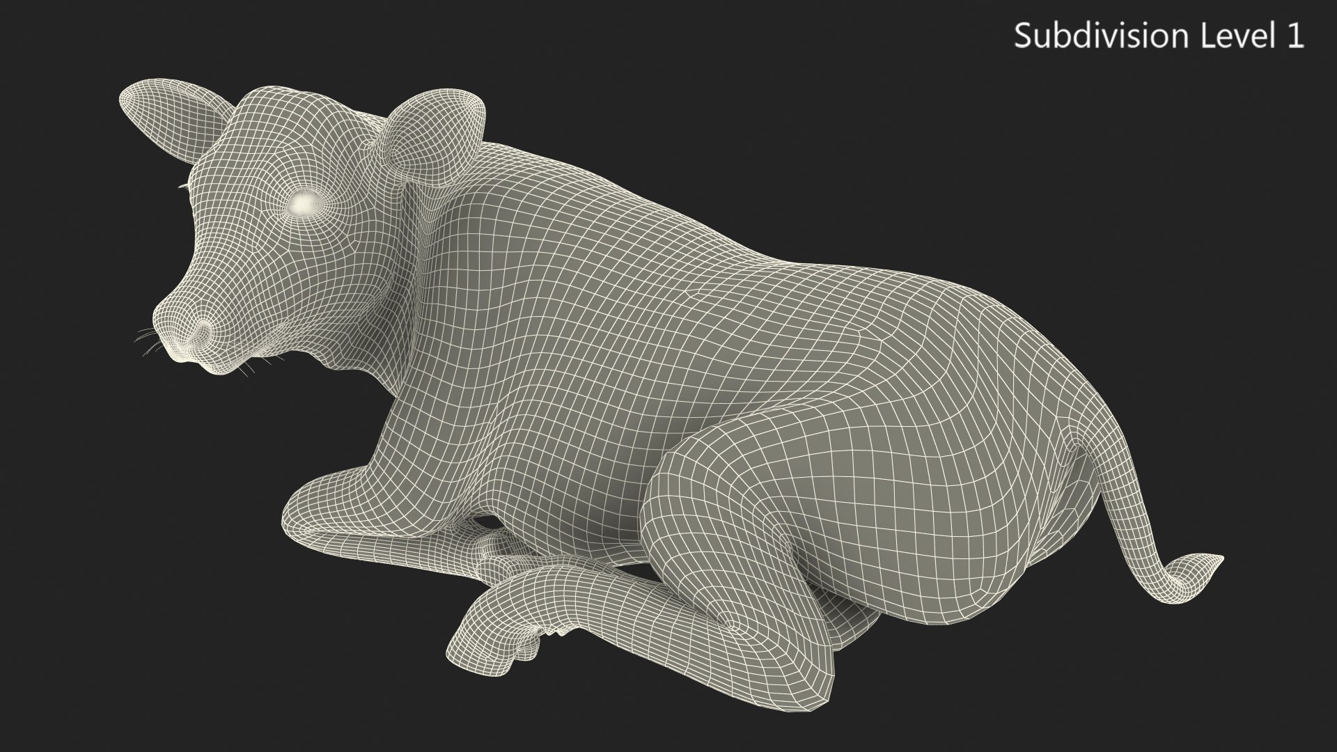 3D Cow Calf In Lying Pose Model - TurboSquid 2258829