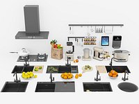 Modern Kitchen Sinks Appliances Collection Pack