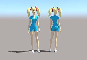 3D girl woman female