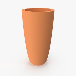 terra cotta tall curved 3D model