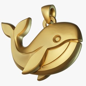 Stylized Whale Jewelry 3D model