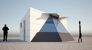 3D security hut model