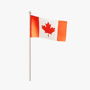 Canada - Canadian Flag Animated with Texture 3D model
