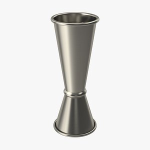stainless steel jigger double 3D model