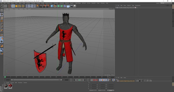 Crusader knight king armor 3D model - TurboSquid 1509482
