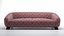Curved Modern Sofa Zigzag Fabric Upholstery