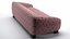 Curved Modern Sofa Zigzag Fabric Upholstery