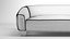 Curved Modern Sofa Zigzag Fabric Upholstery