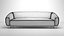 Curved Modern Sofa Zigzag Fabric Upholstery