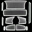 Curved Modern Sofa Zigzag Fabric Upholstery
