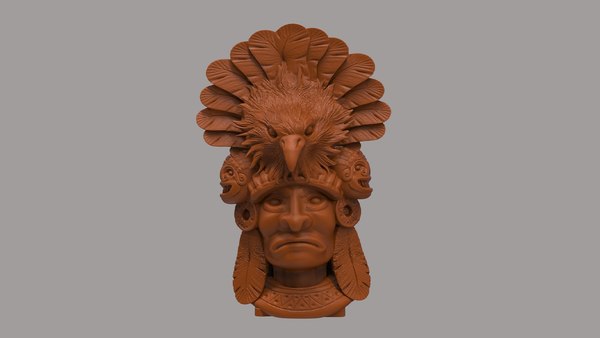 aztec eagle warrior statue