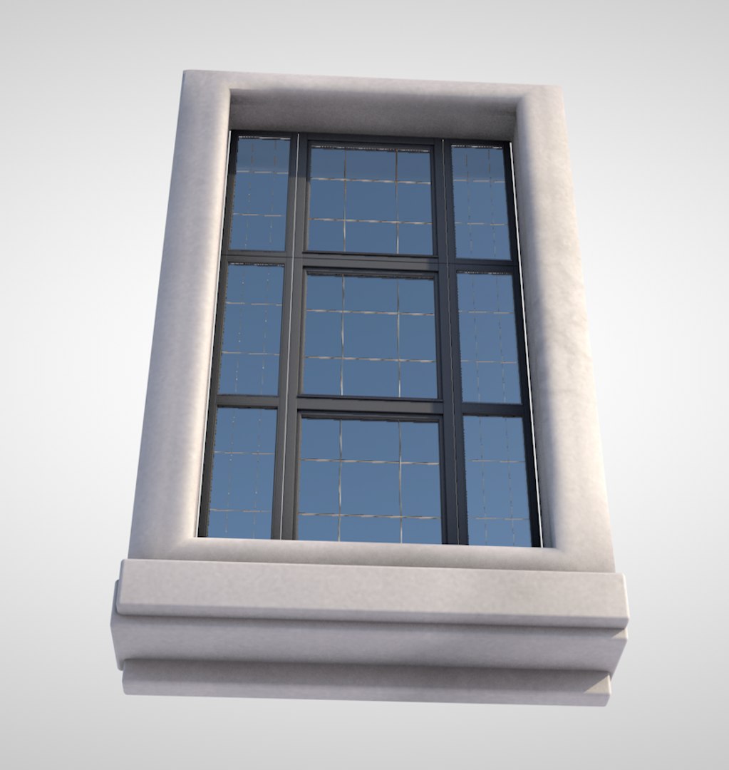 Window sash frame 3D model - TurboSquid 1400654