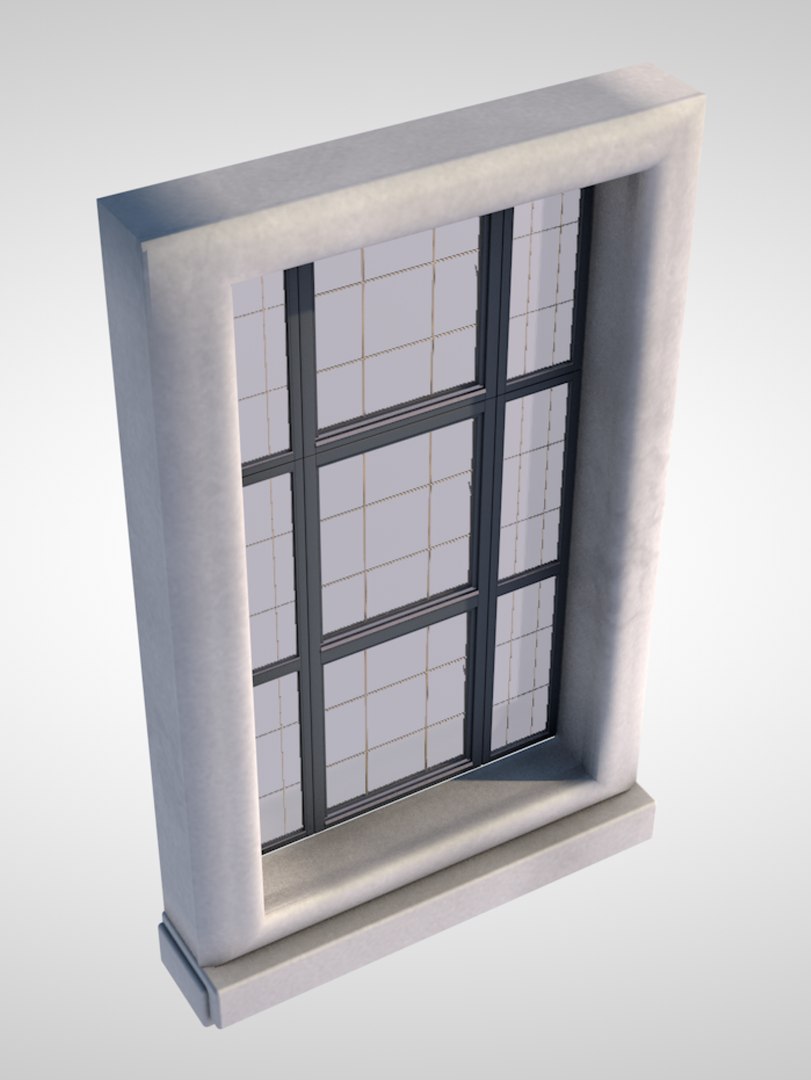 Window sash frame 3D model - TurboSquid 1400654