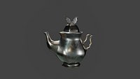 Victorian Gothic Teapot  Realistic Vintage 3D Model