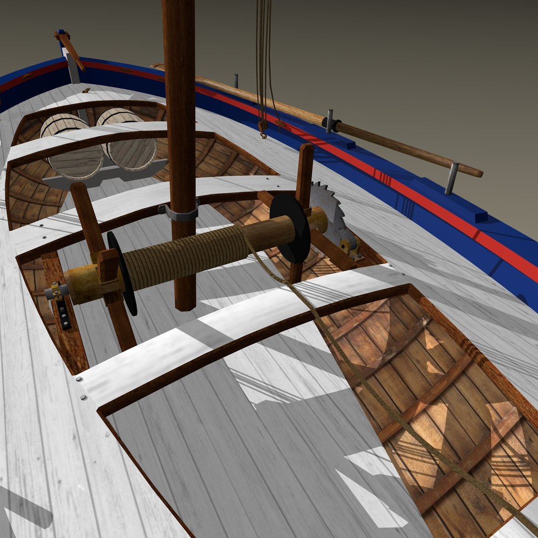 3D Sail Fishing Boat Shells - TurboSquid 1309116