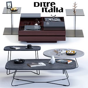 3d ditre italia coffee tables model