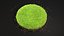 3D Round Soil with Grass Fur