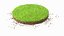 3D Round Soil with Grass Fur