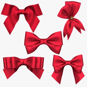 Collection 2v Gift Bows 5 in 1  PBR 3D model