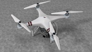3d model dji phantom 3 drone
