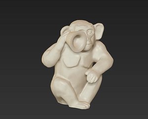holiday monkey primate deaf 3d model