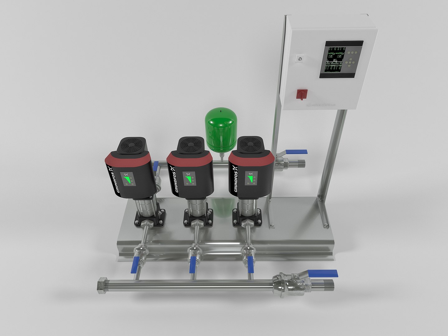Hydro mpc e 3. Grundfos hydro mpc. насос грундфос 3д модель. насосная станция для бетона. фундамент под насосы грундфос.