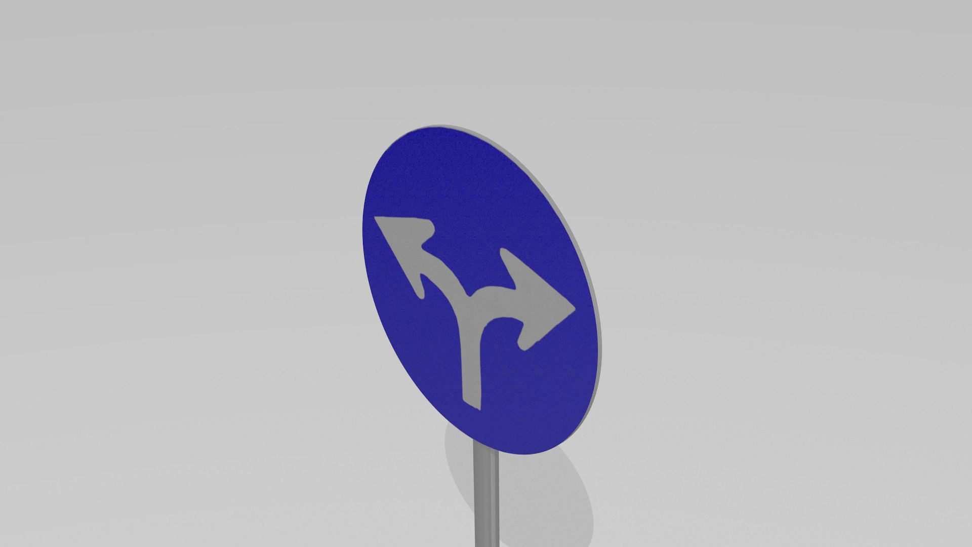 turn left right sign 3d model