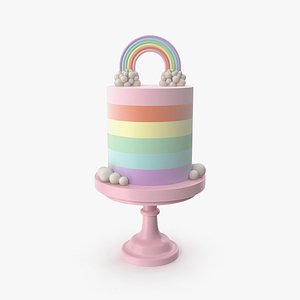 3D Rainbow Cake model