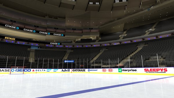 modelo 3d MSG Hockey Arena con público animado - TurboSquid 947446