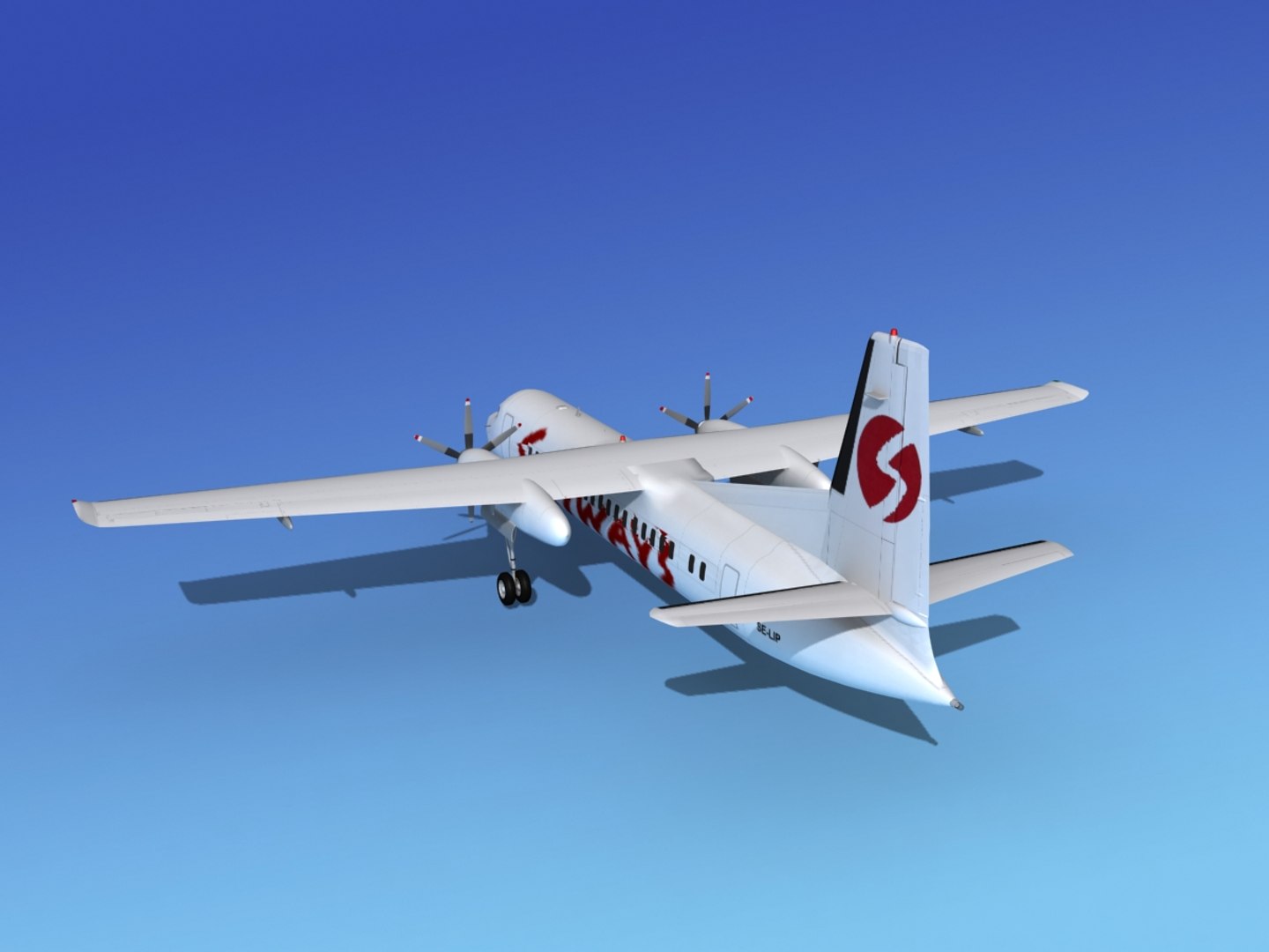 3d fokker 50 model