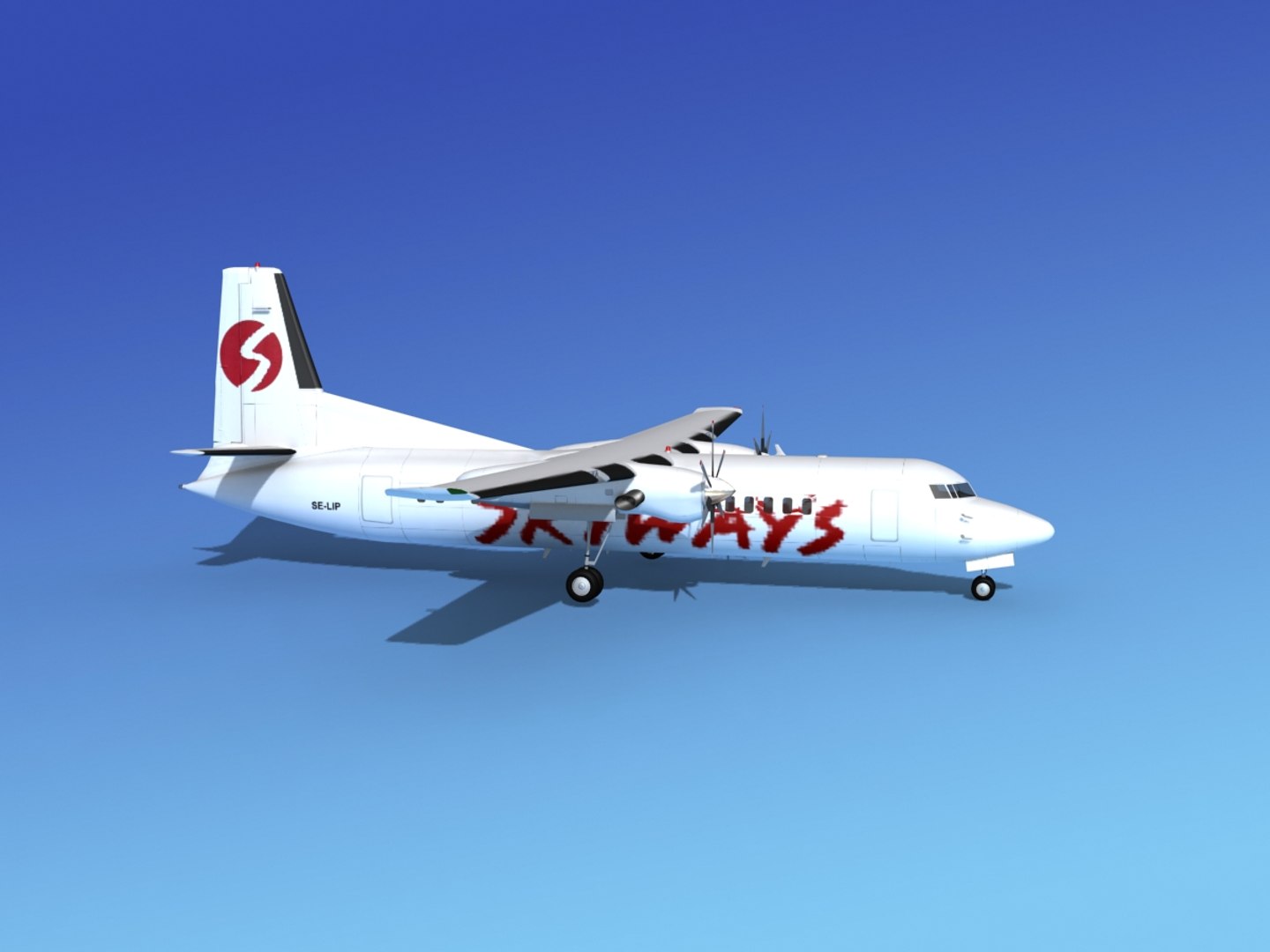 3d fokker 50 model