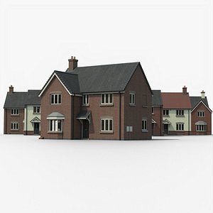 3D Modern  British House collection FBX