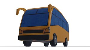 3D Minibus Low Poly