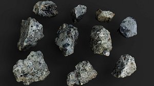 3D concrete debris scatter detail PBR photogrammetry