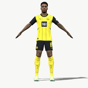3D 3D Rigged Felix Nmecha Dortmund 2025 model