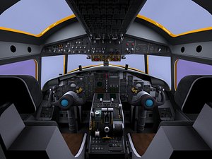 3d model e-2c hawkeye cockpit e-2