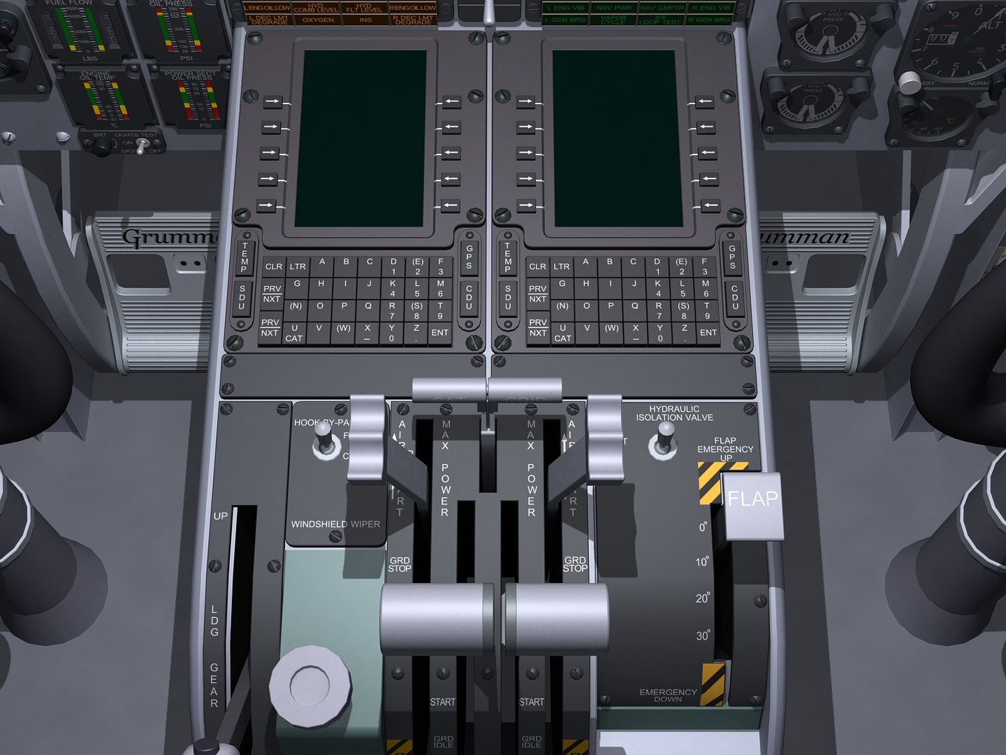 3d Model E-2c Hawkeye Cockpit E-2