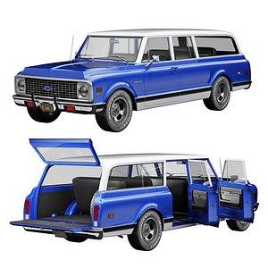 3D model Chevrolet suburban 1972