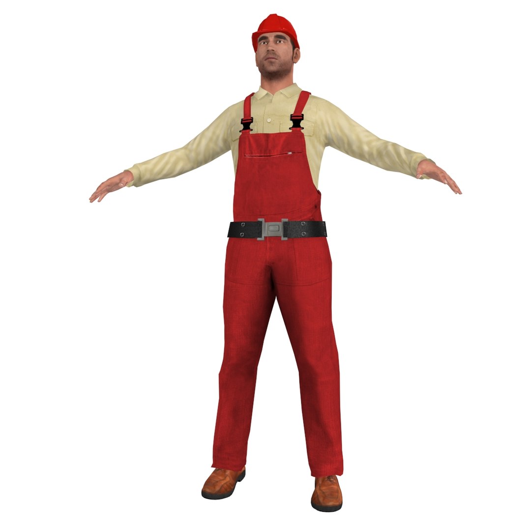 Worker Man 3d Max