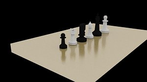 chess pieces 3D model