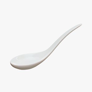 3D Chinese Porcelain Soup Spoon