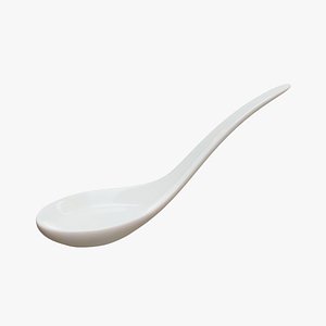 Chinese Porcelain Soup Spoon
