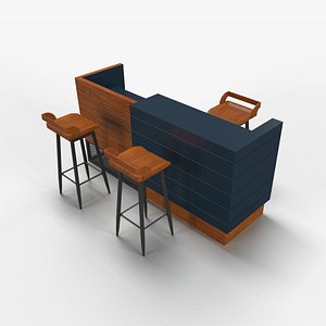bar desk 3D model