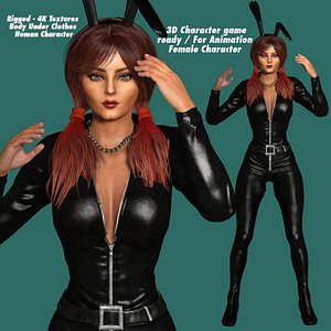 AAA 3D REALISTIC BUNNY BARBIE CHARACTER - GAME READY RIGGED