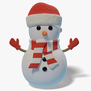 Stylized Snowman 3D model